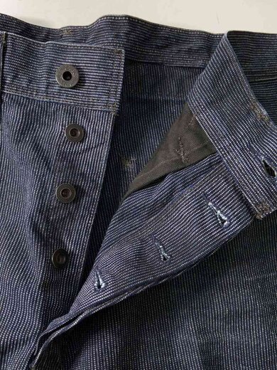 商品画像：ボトム/32/コットン/インディゴ/ストライプ/ウォバッシュ/シンチバック/タグ付 3