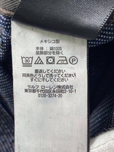 商品画像：ボトム/32/コットン/インディゴ/ストライプ/ウォバッシュ/シンチバック/タグ付 5
