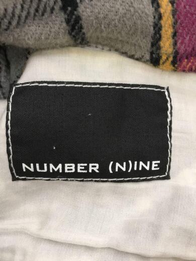 画像：NUMBER (N)INEフード付きネルシャツ/復刻/ダメージ加工/長袖シャツ/2/コットン/グレー/チェック3