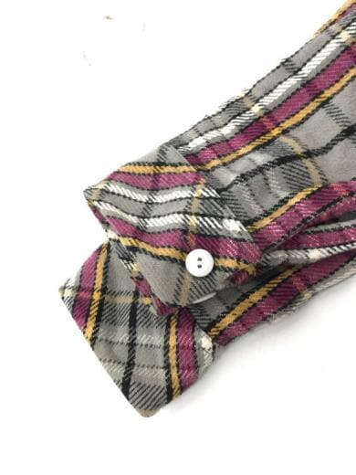 画像：NUMBER (N)INEフード付きネルシャツ/復刻/ダメージ加工/長袖シャツ/2/コットン/グレー/チェック5