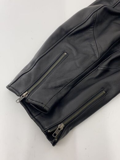 画像：Psycho Bunnyレザージャケット・ブルゾン/XL/羊革/BLK/無地/pb-cy-78629//5