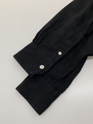 商品画像：camisas manolo/長袖シャツ/--/リネン/BLK/無地/111-11-4487 6