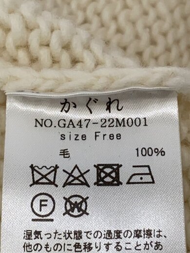 商品画像：ニットベスト(厚手)/FREE/ウール/WHT/GA47-22M001 4