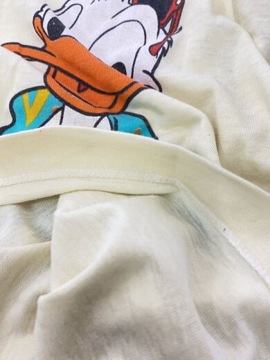 商品画像：80s/USA製/Tシャツ/XL/ポリエステル/YLW/プリント/コピーライト 5