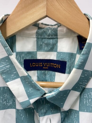 商品画像：ダミエオーバーサイズシャツ/半袖シャツ/XL/コットン/GRN/チェック/RM2129 IM6 S32W 3