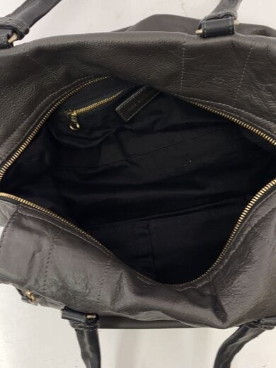 商品画像：ハンドバッグ/レザー/BLK/無地/03・12・92・65 6