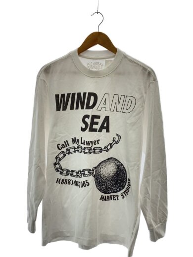 商品画像：長袖Tシャツ/L/コットン/WHT/WDS-C-MKT-25-Q2-CS-04 1