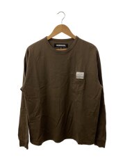 長袖Tシャツ/M/コットン/BRW/無地/231FPNH-CSM03