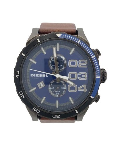 商品画像：クォーツ腕時計/デジタル/レザー/NVY/DZ-4312 1