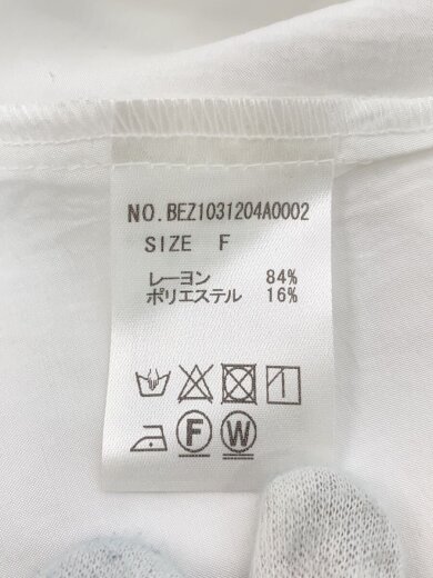 商品画像：長袖ブラウス/FREE/レーヨン/WHT/無地/BEZ1031204A0002/ビアズリー 4