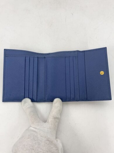 商品画像：3つ折り財布/レザー/NVY/無地/レディース/プラダ 4