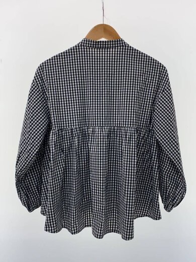 商品画像：長袖ブラウス/1/コットン/BLK/チェック/S206BV054 2