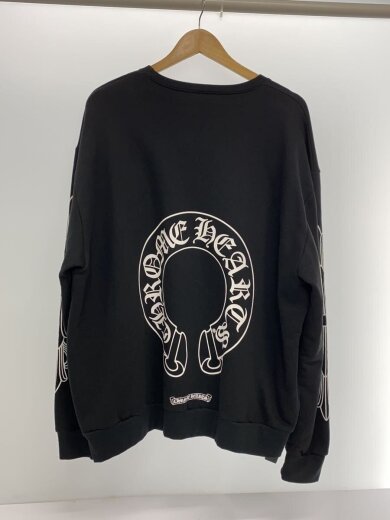 商品画像：Horseshoe Crewneck Sweatshirt/スウェット/L/コットン/ブラック/クロムハーツ 2
