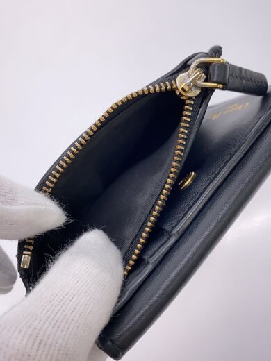 商品画像：箱有/3つ折り財布/レザー/ブラック/レディース/クリスチャンディオール// 5