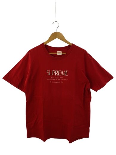 Tシャツ/L/コットン/レッド/シュプリーム