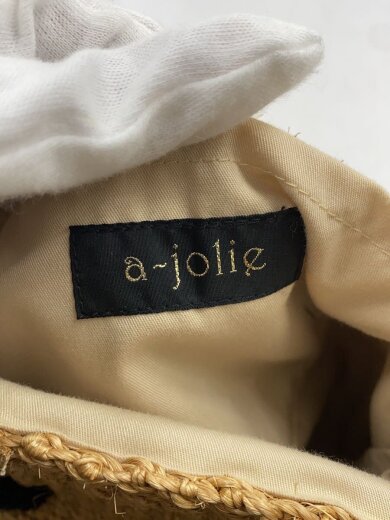 画像：a-jolieカゴバッグ/--/BEG/無地5