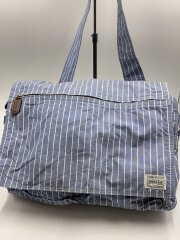 ショルダーバッグ/--/BLU/ストライプ/背面ヨゴレ有