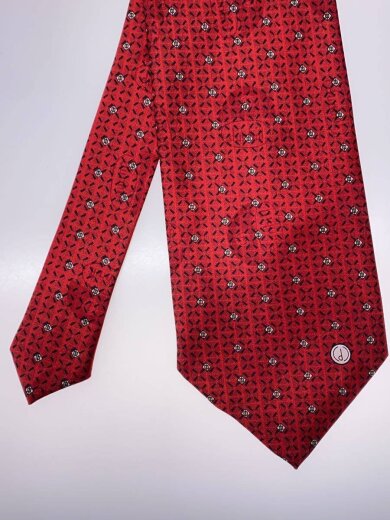 商品画像：ネクタイ/シルク/RED/総柄/メンズ 2