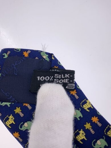 商品画像：ネクタイ/シルク/NVY/総柄/メンズ/動物 4