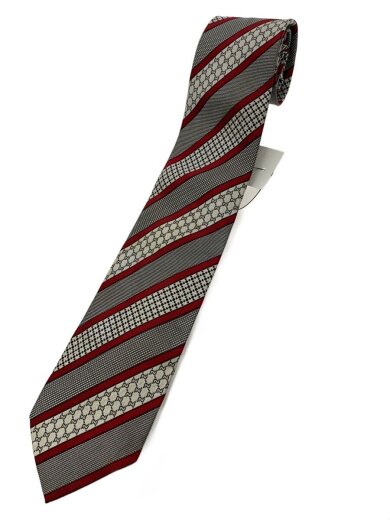 商品画像：ネクタイ/シルク/GRY/ストライプ/メンズ 1