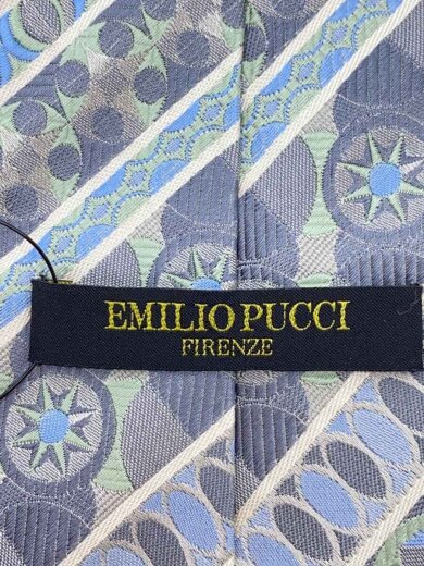 商品画像：ネクタイ/シルク/GRY/総柄/メンズ 3