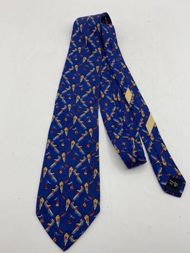 商品画像：ネクタイ/シルク/BLU/総柄/メンズ 1