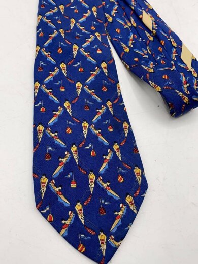 商品画像：ネクタイ/シルク/BLU/総柄/メンズ 2