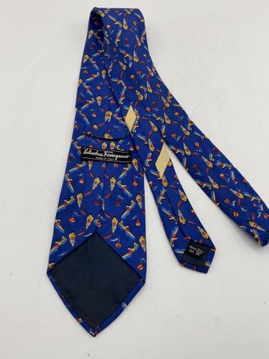 商品画像：ネクタイ/シルク/BLU/総柄/メンズ 3