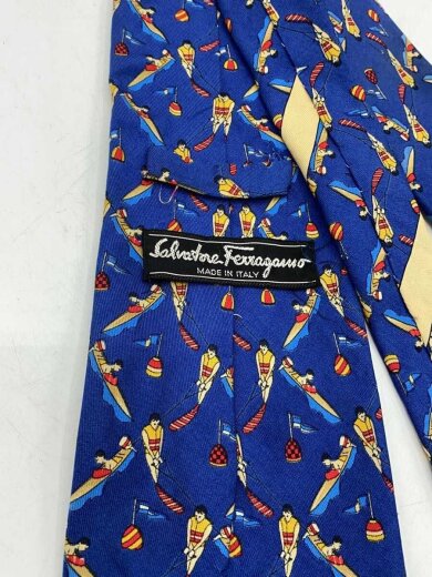 商品画像：ネクタイ/シルク/BLU/総柄/メンズ 4