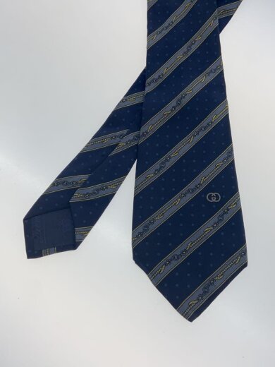 商品画像：ネクタイ/シルク/NVY/総柄/メンズ 2
