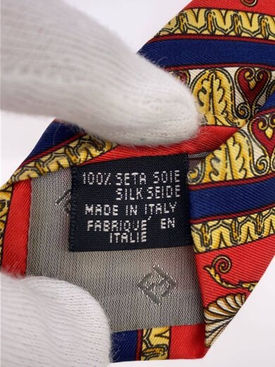 商品画像：ネクタイ/シルク/RED/総柄/メンズ 4