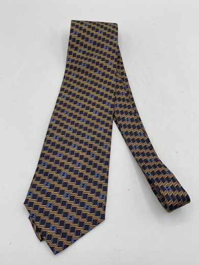 商品画像：ネクタイ/シルク/NVY/総柄/メンズ 1