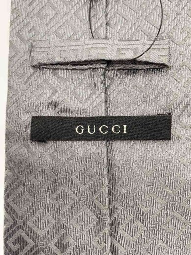 商品画像：ネクタイ/シルク/GRY/総柄/メンズ 3