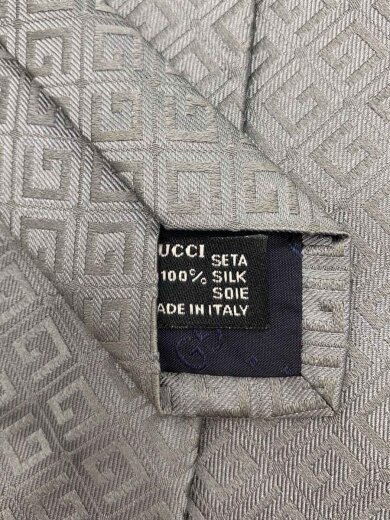 商品画像：ネクタイ/シルク/GRY/総柄/メンズ 4