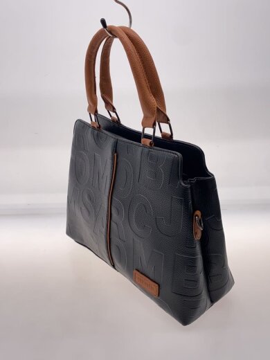 商品画像：ハンドバッグ/フェイクレザー/BLK 2