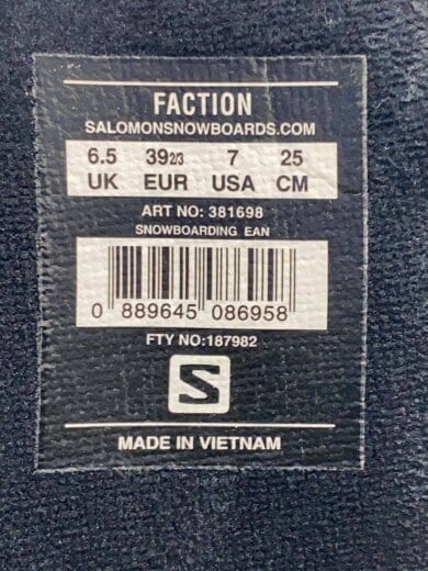 画像：salomon381698 スキーブーツ/25cm/BLK/3816985