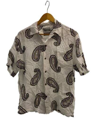 商品画像：半袖シャツ/L/レーヨン/WHT/ペーズリー/×BUDSPOOL 1