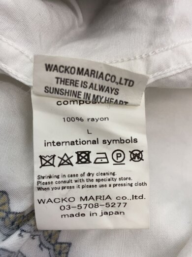 商品画像：半袖シャツ/L/レーヨン/WHT/ペーズリー/×BUDSPOOL 5