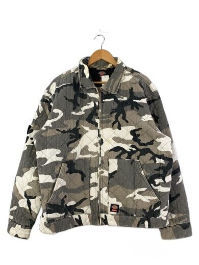 商品画像：21AW/quilted work jacket/XL/コットン/KHK/カモフラ/汚れ有// 1