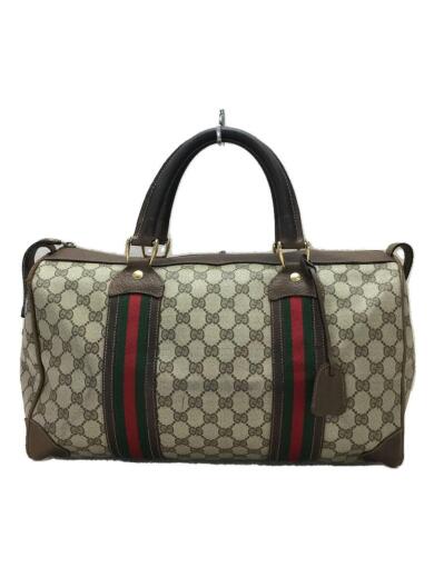 画像：GUCCIボストンバッグ/レザー/BRW/総柄1