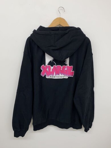 商品画像：パーカー/XL/ポリエステル/BLK/無地 2