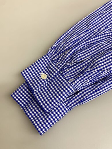 商品画像：長袖ブラウス/FREE/コットン/BLU/ギンガムCK/50-01-BL-008-23-2 5