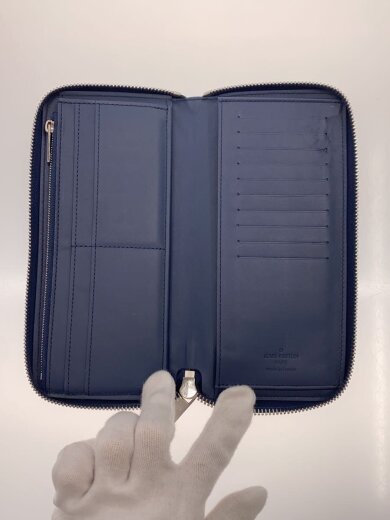 商品画像：ジッピー・ウォレット・ヴェルティカル_LVアエログラム/レザー/BLU/メンズ// 4