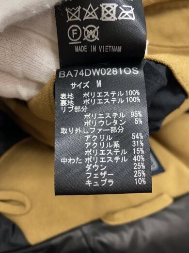 商品画像：ダウンジャケット/M/ポリエステル/YLW/BA74DW0281OS 4