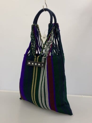 商品画像：トートバッグ/--/マルチカラー/ストライプ/ハンモックバッグ/毛玉有り 2