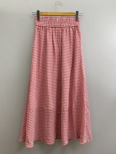 商品画像：ロングスカート/S/ポリエステル/RED/チェック/a21ss-sk11c/JENNE 2