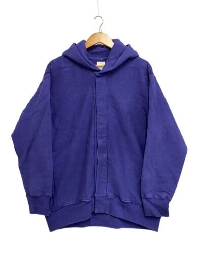 商品画像：パーカー/XL/コットン/BLU/無地/8355/スタンディングオープンパーカー 1