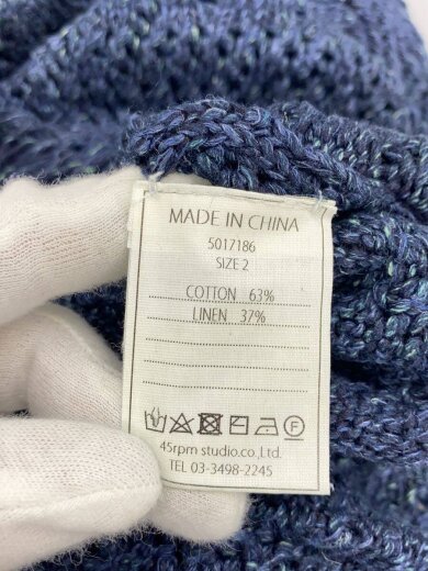 商品画像：ニット・セーター(厚手)/2/コットン/NVY/無地/5017186/45rpm/? NULL ? 4