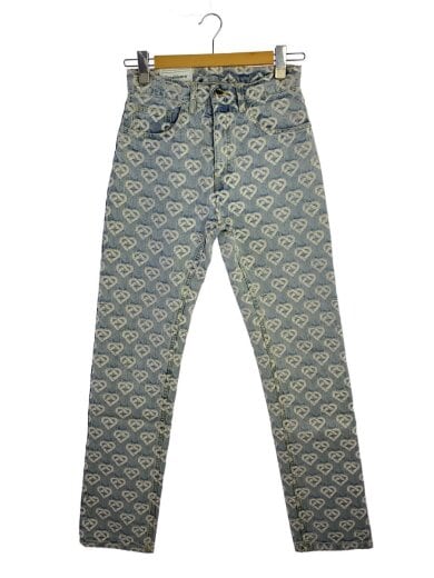 商品画像：カサブランカ/ストレートパンツ/28/コットン/インディゴ/ブルー/総柄/MS24-TR-002-02 1