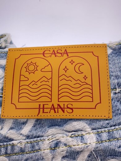 商品画像：カサブランカ/ストレートパンツ/28/コットン/インディゴ/ブルー/総柄/MS24-TR-002-02 4